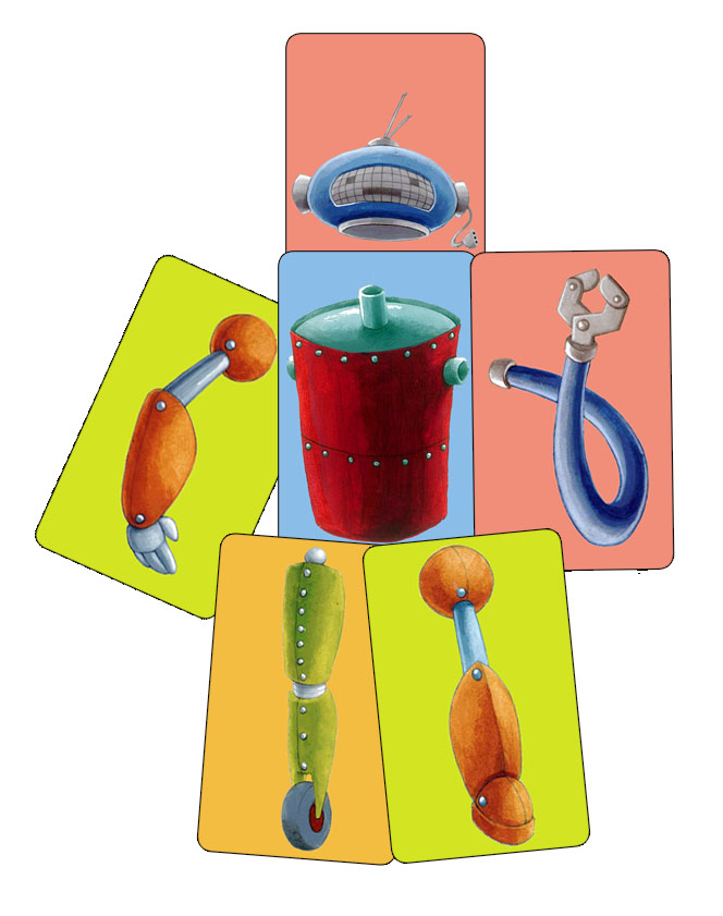 little-rocket-games-robots-blue-collection-jeu-de-cartes-robot-6-ans image 2