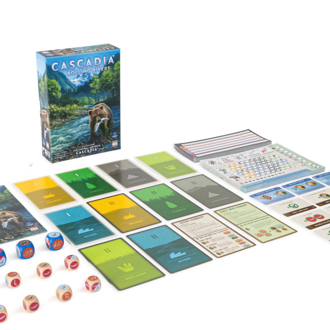 little-rocket-games-blue-collection-cascadia-rolling-rivers-jeu-roll-write image 7