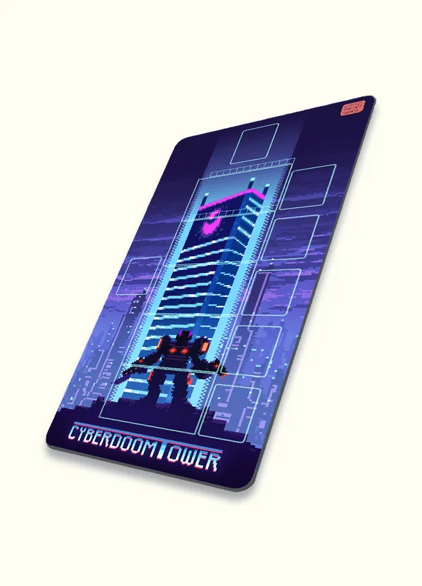 little-rocket-games-blue-collection-cyberdoom-tower-tapis-de-jeu-60x25-cm-n-opr- image 1