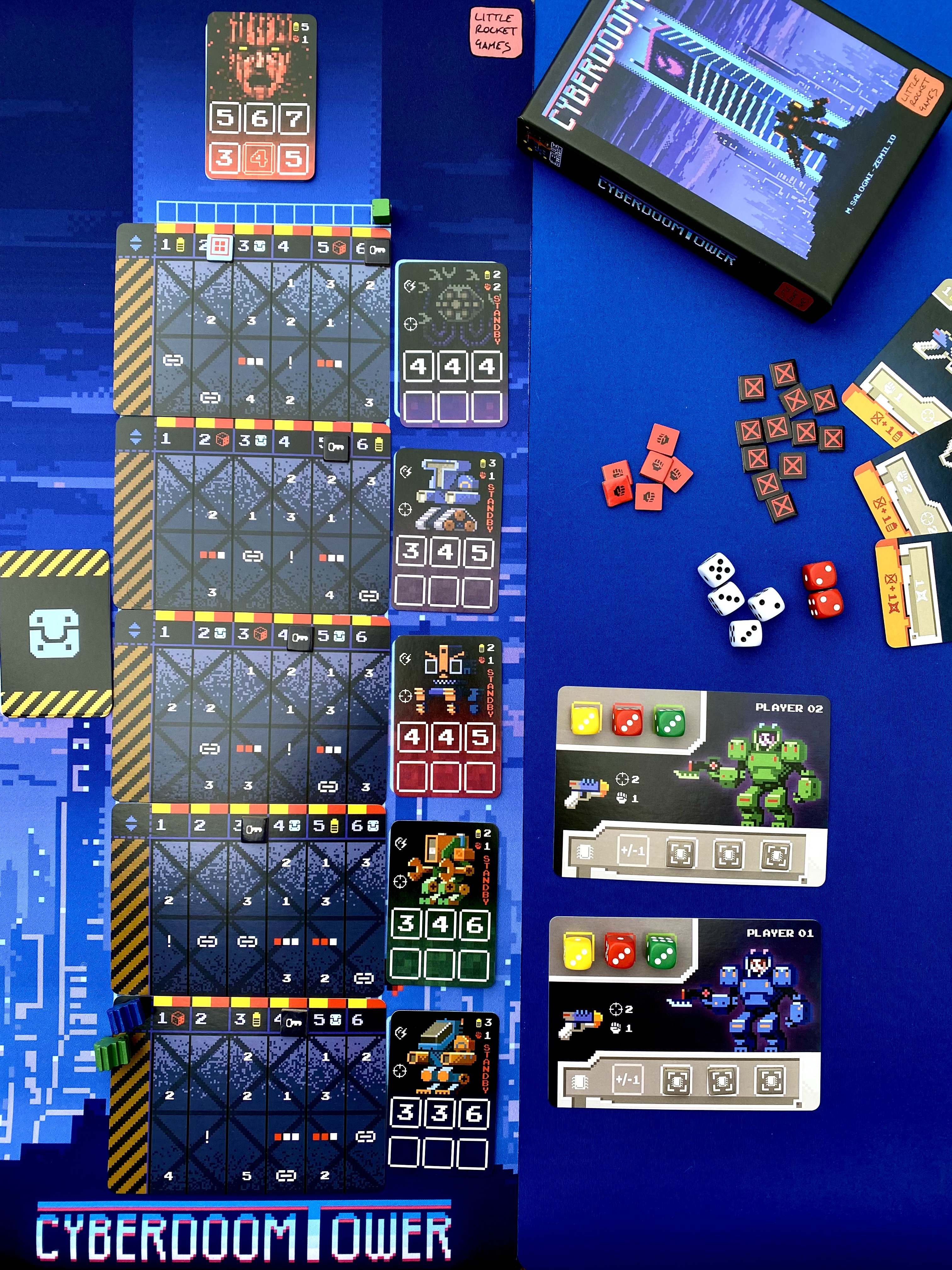 little-rocket-games-blue-collection-cyberdoom-tower-tapis-de-jeu-60x25-cm-n-opr- image 2